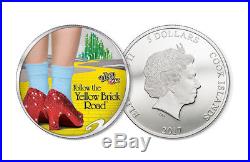 2017 Cook Islands Silver $5 Wizard Of Oz Ruby Slippers PF70 UC NGC Coin