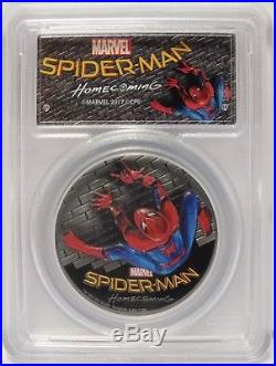 2017 Cook Islands Spider-Man Homecoming 1 Oz Silver Proof PCGS PR69 Color JY029