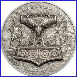 2017 Cook Islands Thor’s Hammer 2oz High Relief Silver Coin