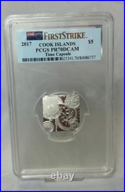 2017 Cook Islands Time Capsule Five Dollar 1 Ounce Silver Coin