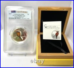 2017 Cook Quilling Bird Art. 999 Silver $2-PCGS PR69DCAM with OGP
