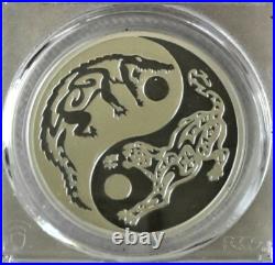 2017 Cook islands $5 Crocodile Jaguar Predator Prey PCGS PR 69 Prf Silver Coin