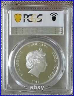 2017 Crocodile Jaguar Predator Prey PCGS PR 69 Prf Silver Coin Cook islands $5