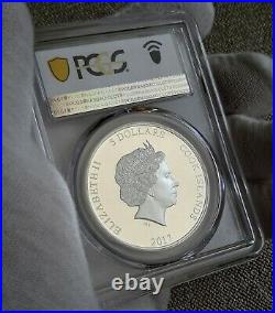 2017 Crocodile Jaguar Predator Prey PCGS PR 69 Prf Silver Coin Cook islands $5