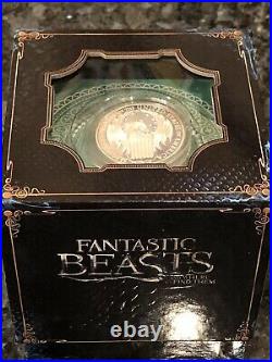 2017 FANTASTIC BEASTS MAGICAL CONGRESS 1 oz. SILVER COIN HARRY POTTER MACUSA