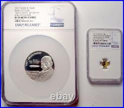 2017 Graf Zeppelin 100th Anniversary Of Death Gold+Silver NGC PF70 Ultra Cameo