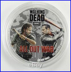 2018 1 oz Silver AMC Walking Dead Coin Cook Islands