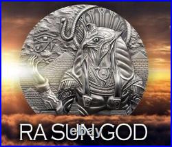 2018 $20 3oz Silver Coin Ancient Gods Sun God RA