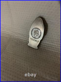 2018 $20 Cook Islands Emperor Penguin 88g. 999 Silver Antique Finish. Has Toning