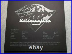 2018 $25 Cook Islands 7 Summits Kilimanjaro 5oz. 999 Silver Coin