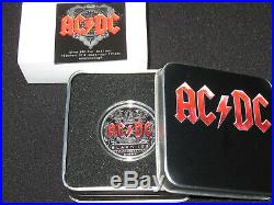 2018 AC/DC Black Ice $10 Dollars BLACK PROOF Coin Cook Islands 2 oz RARE