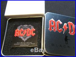 2018 AC/DC Black Ice $10 Dollars BLACK PROOF Coin Cook Islands 2 oz RARE