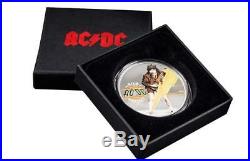 2018 AC/DC High Voltage $ 2 Dollars Silver Proof Coin Cook Islands 1/2 oz
