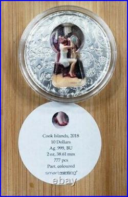 2018 Cook Islands $10 Little Secrets 2 oz Silver. 999% Coin with OGP