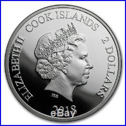 2018 Cook Islands 1 oz Silver $2 AMC Walking Dead Coin
