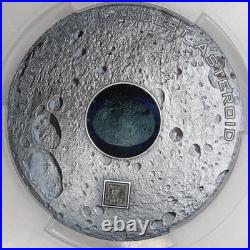 2018 Cook Islands $20 Vesta Eucrite PCGS MS70 Antique Finish 99.9% Silver 3oz
