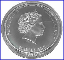 2018 Cook Islands $25 Fine Silver 5oz Aconcagua 7 Summits #30-15
