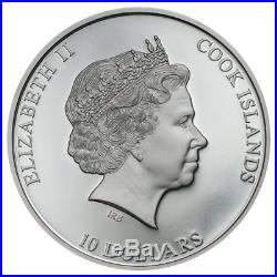 2018 Cook Islands AC/DC Black Ice 2 oz Silver $10 Coin GEM Proof OGP SKU55161