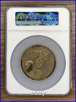 2018 Cook Islands AZTEC CALENDAR Gilded 3 Oz Silver Coin NGC MS69