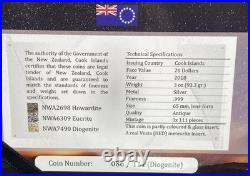 2018 Cook Islands Asteroid Vesta Meteorite 3oz. 999 Silver. 111 Mintage. #5-119