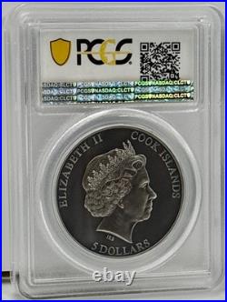 2018 Cook Islands BALD EAGLE Silver High Relief Antiqued Coin PCGS MS 70 FDOI