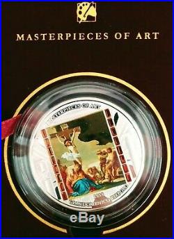 2018 Cook Islands Masterpieces of Art Easter Edition Colorized 3oz Proof Coin