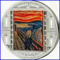 2018 Cook Islands Masterpieces of Art SCREAM Edvard Munch 3oz Proof Silver Coin