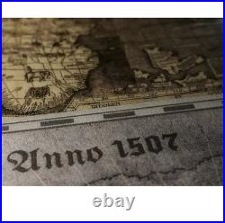 2018 Cook Islands Waldseemuller Historical Maps Foil Silver Note 30g