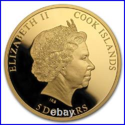 2018 PCGS PR70 DCAM FIRST DAY OF ISSUE! Cook Islands Lizard Gilded Silver Coin 2018 PCGS PR70 DCAM FIRST DAY OF ISSUE! Cook Islands Lizard Gilded Silver Coin