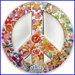 2018 Summer Of Love Peace 1-oz. 999 Silver Colorized Proof Coin $108.88
