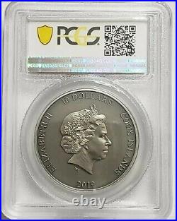 2019 $10 Cook Islands Winged Hermes TALARIA PCGS MS70 FDOI 2 Oz Silver Coin