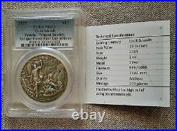 2019 $10 Cook Islands Winged Sandals of Hermes 2oz. 999 Silver HR Coin PCGS MS70