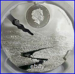 2019 1/2 Oz Silver $2 Cook Islands ESTACADO METEORITE Titanium MS70 FDOI Coin