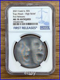 2019, 2020, 2021 Cook Islands Trapped Series 1 Oz Silver Coin MS70