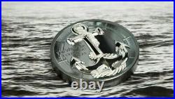 2019 2 Oz Silver $10 Cook Island ANCHOR Fair Winds PF70DCAM FDOI Coin