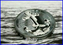2019 2 Oz Silver $10 Cook Island ANCHOR Fair Winds PF70DCAM FDOI Coin