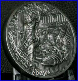 2019 2 Oz Silver $10 Cook Islands TALARIA Winged Hermes Mythology Coin