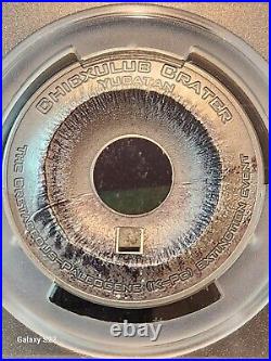 2019 Chicxulub Crater-Yucatan $20 Cook Islands Antique 3oz. 999 Silver PCGS MS70