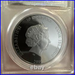 2019 Cook Is. $10 Fair Winds & Following Seas-High Relief PCGS PF70 Ultra Cameo