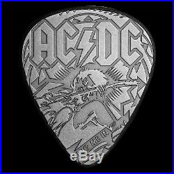 2019 Cook Islands 1/4 oz Silver AC/DC Guitar Pick Shaped Coin SKU#198764