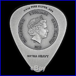 2019 Cook Islands 1/4 oz Silver AC/DC Guitar Pick Shaped Coin SKU#198764