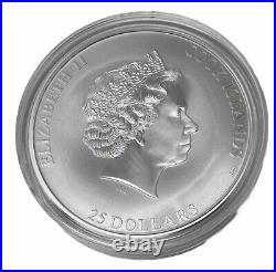 2019 Cook Islands $25 Fine Silver 5oz Mount Kilimanjaro 7 Summits #36-06