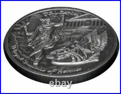 2019 Cook Islands 2 oz Silver Coin Sandals Of Hermes Talaria LOW MINTAGE OF 999