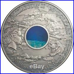 2019 Cook Islands 3 oz Chicxulub Crater Meteorite High Relief Silver Coin