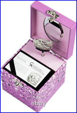 2019 Cook Islands $5 Lullaby Little Princes 1oz Antique Silver Coin in Music Box 2019 Cook Islands $5 Lullaby Little Princes 1oz Antique Silver Coin in Music Box