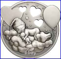 2019 Cook Islands $5 Lullaby Little Princes 1oz Antique Silver Coin in Music Box 2019 Cook Islands $5 Lullaby Little Princes 1oz Antique Silver Coin in Music Box