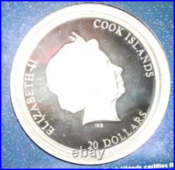2019 Cook Islands Apollo 11 50th Anniversary 3 Oz Silver Mintage of only 205