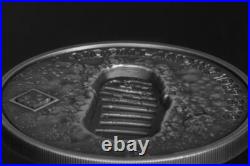 2019 Moon Landing, ONLY 99! Apollo Footprint, Meteorite, 1oz, 5$ Cook Islands