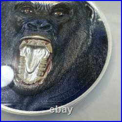 2019 Rare Wildlife Tanzania Colorized Western Gorilla 2oz Silver NGC PF70 UC