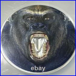 2019 Rare Wildlife Tanzania Colorized Western Gorilla 2oz Silver NGC PF70 UC